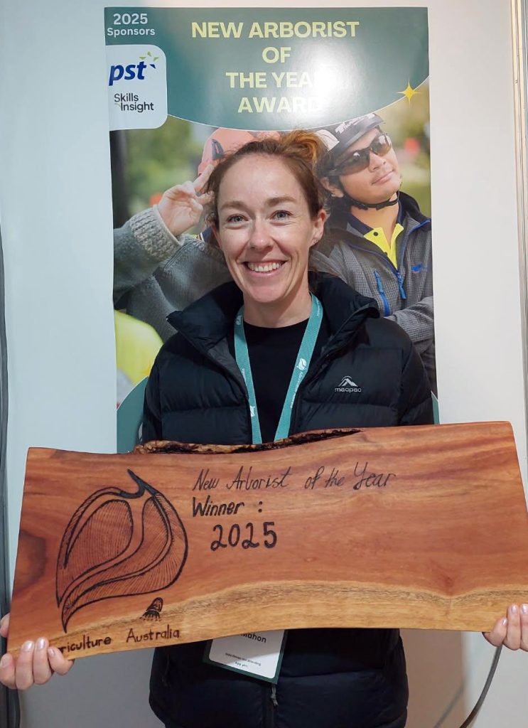 Katie McMahon stands proud as Arborist of the Year